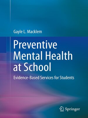 cover image of Preventive Mental Health at School